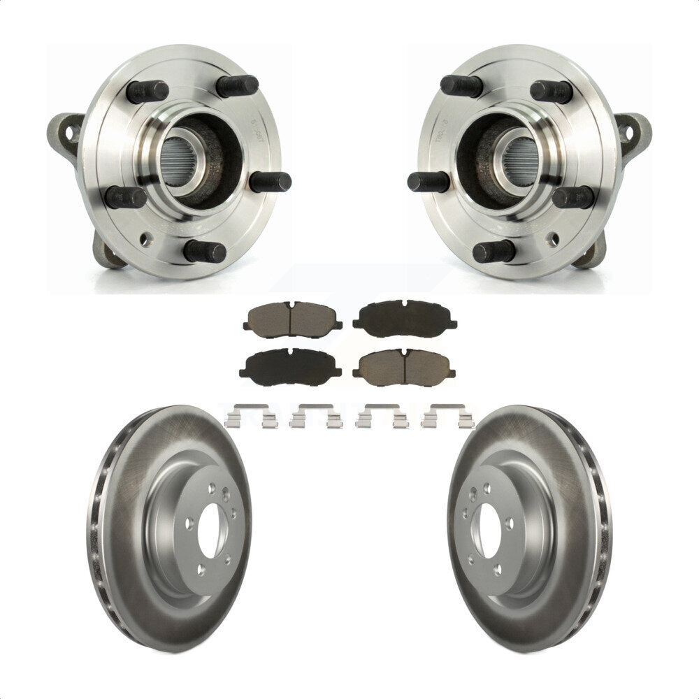 Hub Bearing Assembly Coated Brake Rotor Pad Front Kit For Land Rover Range Sport