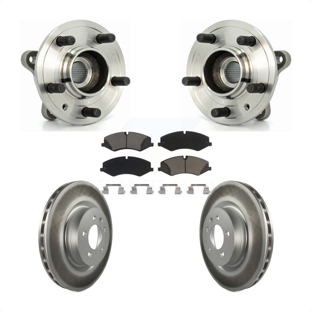 Hub Bearing Coated Disc Brake Rotor Pad Front Kit For Land Rover Range Sport LR4