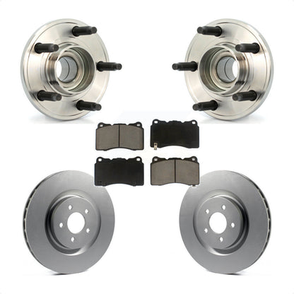 Hub Bearing Assembly Coated Disc Brake Rotor And Pads Front Kit For Ford Mustang