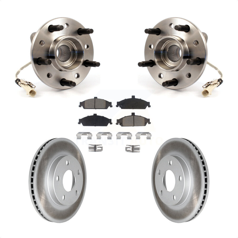 Hub Bearing Coat Brake Rotor Pad Front Kit For Pontiac Grand Am Chevrolet Malibu