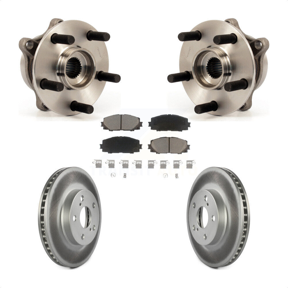 Hub Bearing Coat Brake Rotor Pad Front Kit For Toyota Prius Lexus CT200h Plug-In