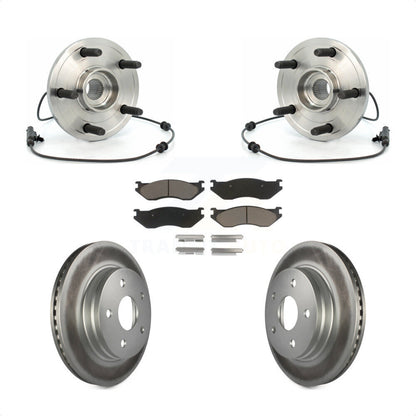 Hub Bearing Assembly Coat Brake Rotor Pads Front Kit For 2004-2005 Dodge Durango