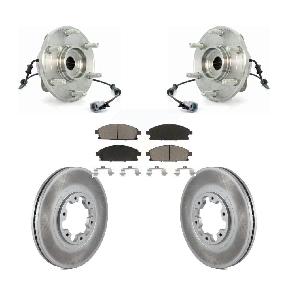 Hub Bearing Coated Brake Rotor Pad Front Kit For 2004 Nissan Pathfinder To 07 04