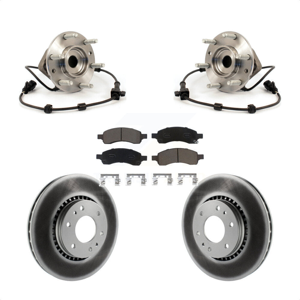 Hub Bearing Coated Brake Rotor Pad Front Kit For Chevrolet Trailblazer GMC Envoy