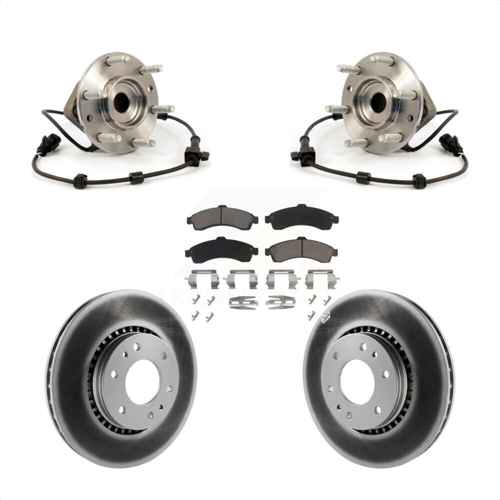 Hub Bearing Coated Brake Rotor Pad Front Kit For Chevrolet GMC Trailblazer Envoy