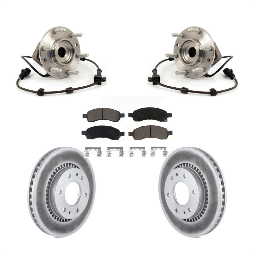 Hub Bearing Coated Brake Rotor Pad Front Kit For Chevrolet Trailblazer GMC Envoy