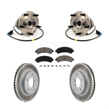 Hub Bearing Coated Brake Rotor Pads Front Kit For Chevrolet GMC Blazer S10 Jimmy