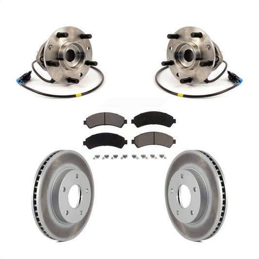 Hub Bearing Coated Brake Rotor Pads Front Kit For Chevrolet GMC Blazer S10 Jimmy