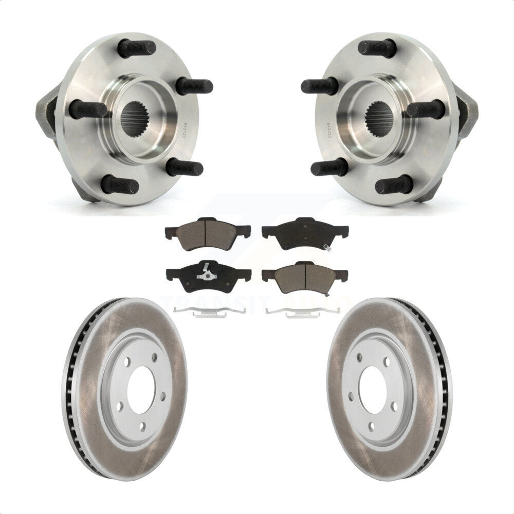 Hub Bearing Coat Brake Rotor Pad Front Kit For Dodge Grand Caravan Chrysler Town
