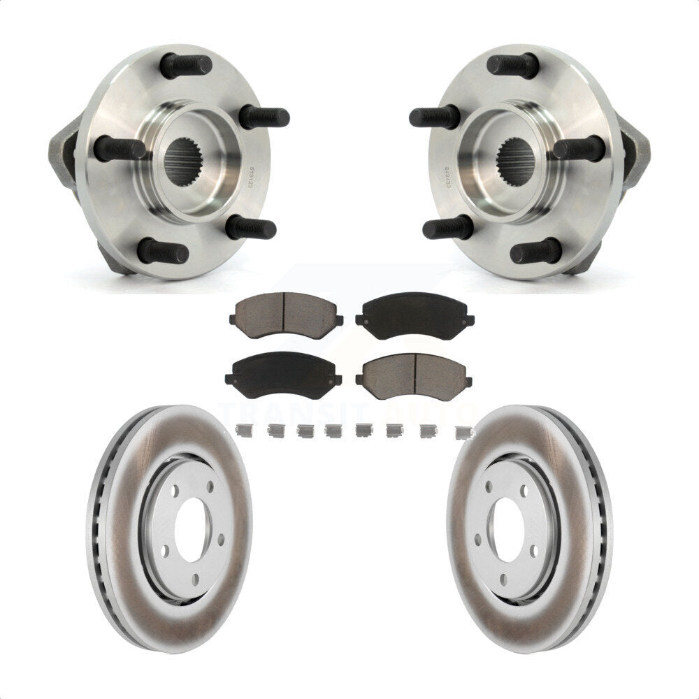 Hub Bearing Coat Brake Rotor Pad Front Kit For Dodge Caravan Grand Chrysler Town
