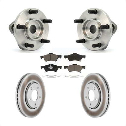 Hub Bearing Coated Brake Rotor Pads Front Kit For Dodge Caravan Chrysler Voyager