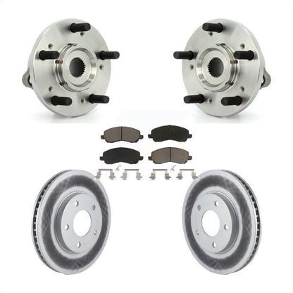 Hub Bearing Coated Brake Rotor And Pad Front Kit For 2010-2012 Mitsubishi Galant