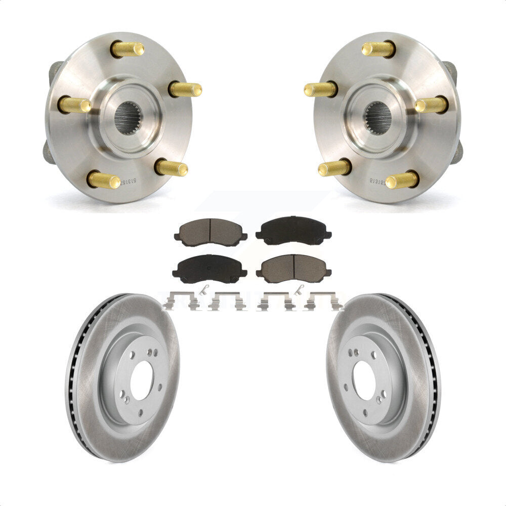 Hub Bearing Coat Brake Rotor Pad Front Kit For 06 Mitsubishi Eclipse To 10 31 05