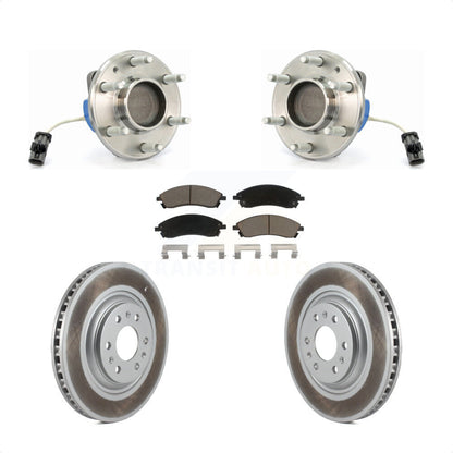 Hub Bearing Coated Disc Brake Rotor Pad Front Kit For 2004-2009 Cadillac SRX RWD
