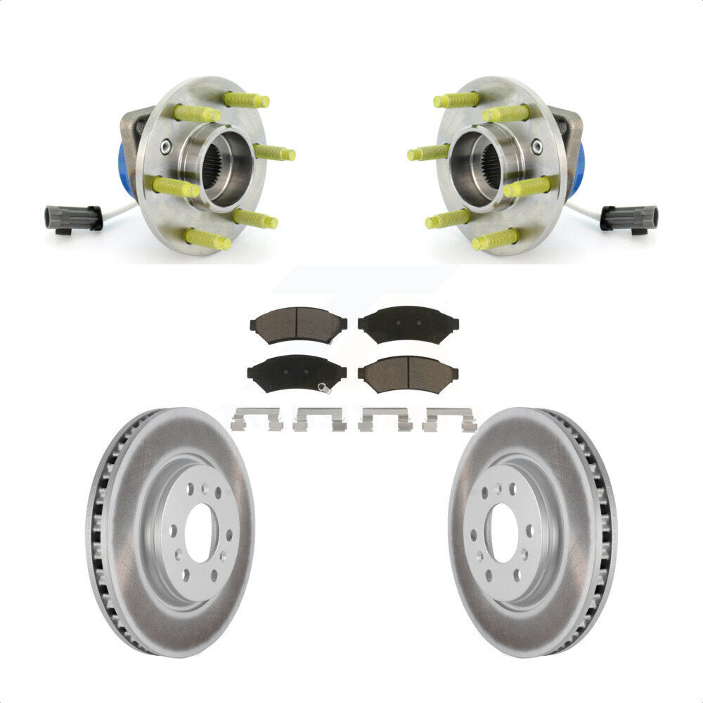 Hub Bearing Coated Brake Rotor Pad Front Kit For Pontiac Montana Chevrolet Buick