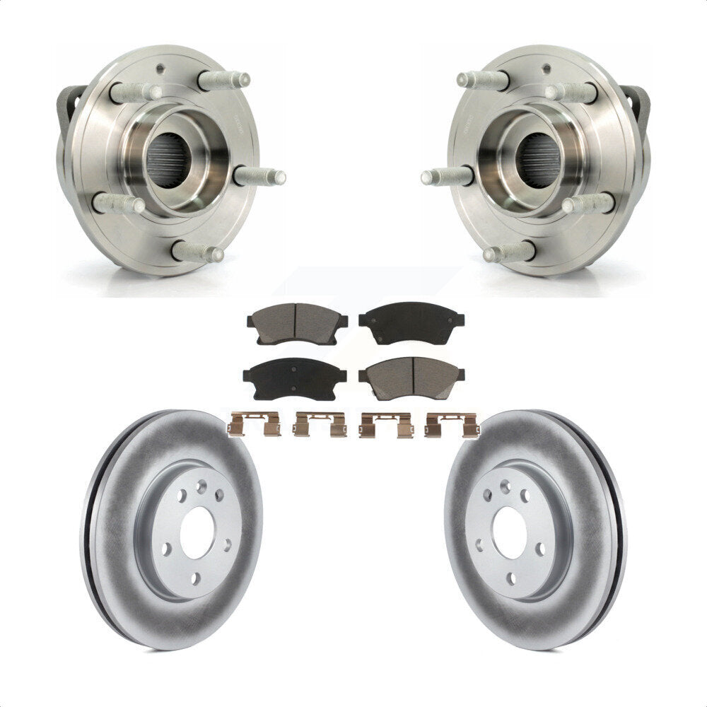 Hub Bearing Coat Brake Rotor Pads Front Kit For 14-15 Chevrolet Cruze GAS engine