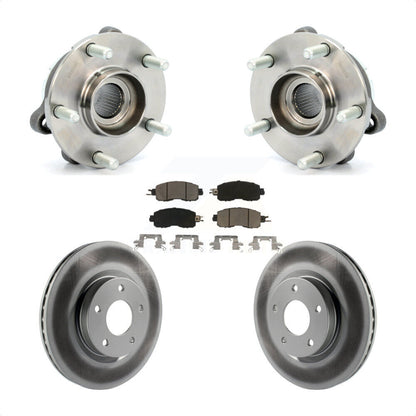 Hub Bearing Assembly Coated Disc Brake Rotor And Pad Front Kit For Nissan Altima