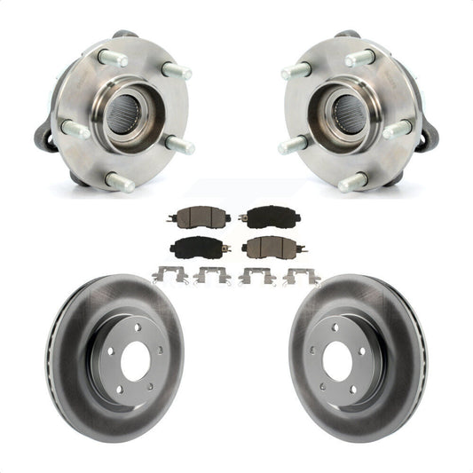 Hub Bearing Assembly Coated Disc Brake Rotor And Pad Front Kit For Nissan Altima