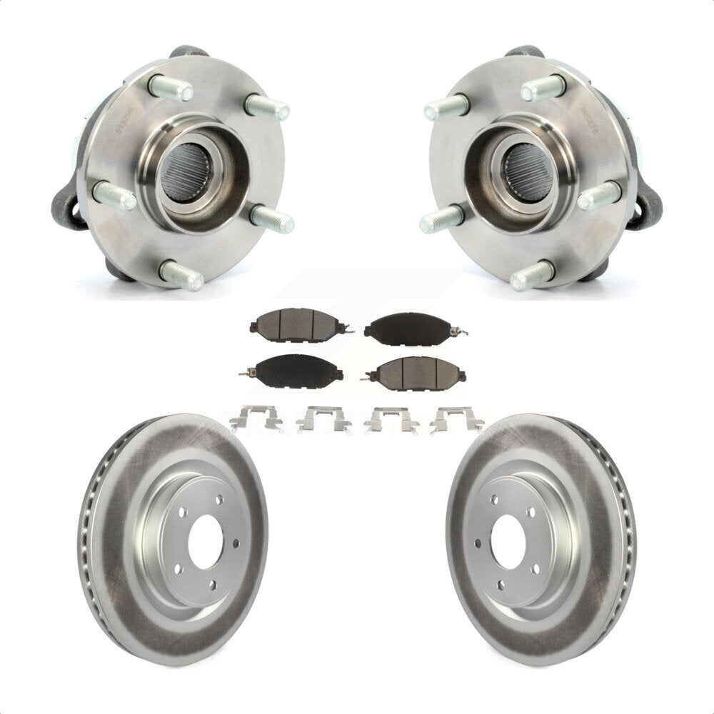 Hub Bearing Coat Brake Rotor Pad Front Kit For Nissan Pathfinder Murano INFINITI