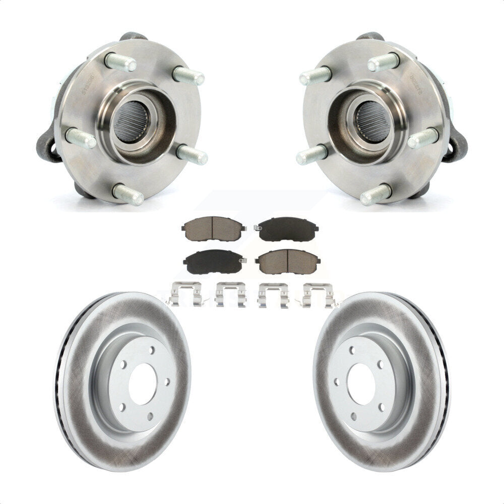 Hub Bearing Assembly Coated Disc Brake Rotor And Pad Front Kit For Nissan Altima