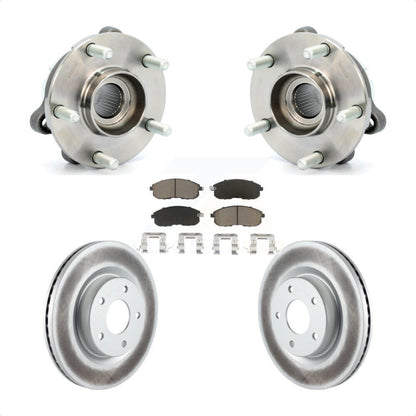 Hub Bearing Assembly Coated Disc Brake Rotor And Pad Front Kit For Nissan Altima
