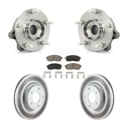 Hub Bearing Assembly Coated Disc Brake Rotor And Pad Front Kit For Nissan Altima