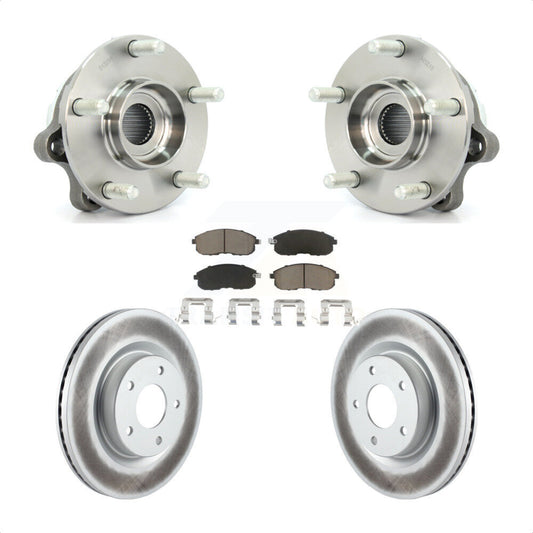 Hub Bearing Assembly Coated Disc Brake Rotor And Pad Front Kit For Nissan Altima