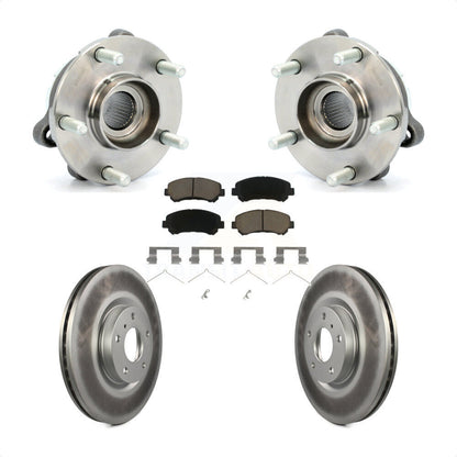 Hub Bearing Assembly Coated Disc Brake Rotor And Pad Front Kit For Nissan Maxima