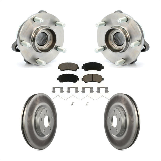 Hub Bearing Assembly Coated Disc Brake Rotor And Pad Front Kit For Nissan Maxima