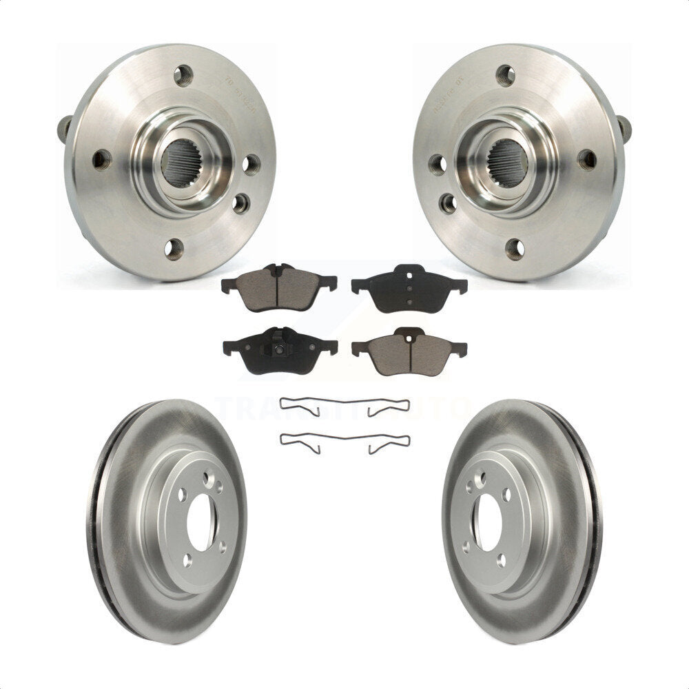 Hub Bearing Assembly Coated Disc Brake Rotors And Pads Front Kit For Mini Cooper