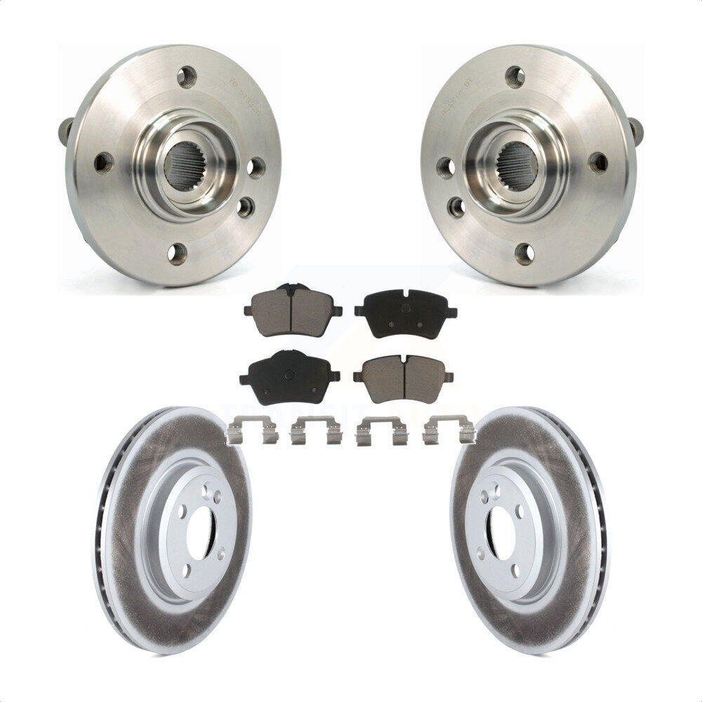 Hub Bearing Assembly Coated Disc Brake Rotors And Pads Front Kit For Mini Cooper