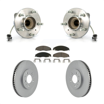 Hub Bearing Assembly Coated Disc Brake Rotor And Pads Front Kit For Cadillac CTS