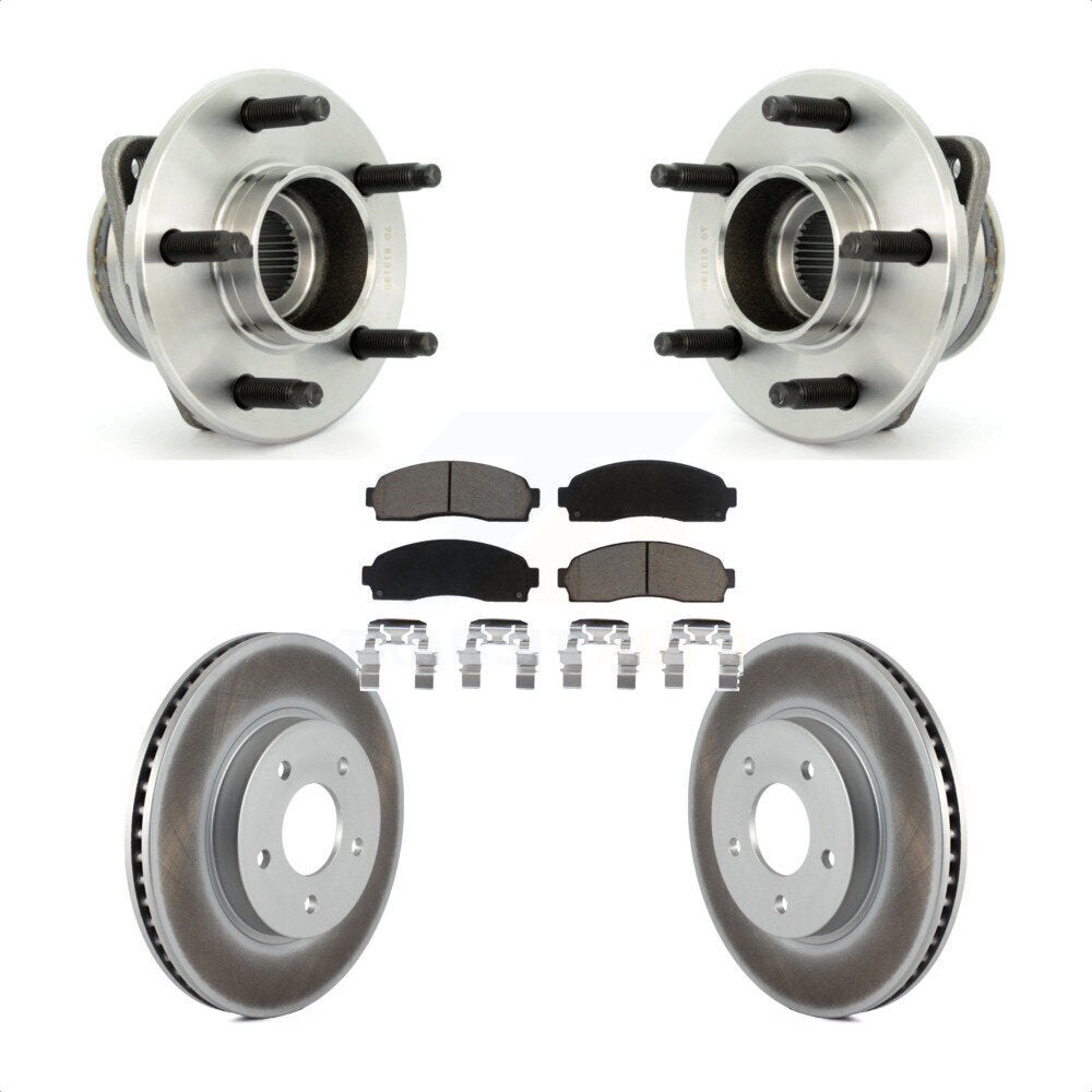 Hub Bearing Coated Disc Brake Rotor Pad Front Kit For Saturn Vue Pontiac Torrent