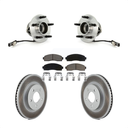Hub Bearing Coated Brake Rotor & Pads Front Kit For Saturn Vue Chevrolet Equinox