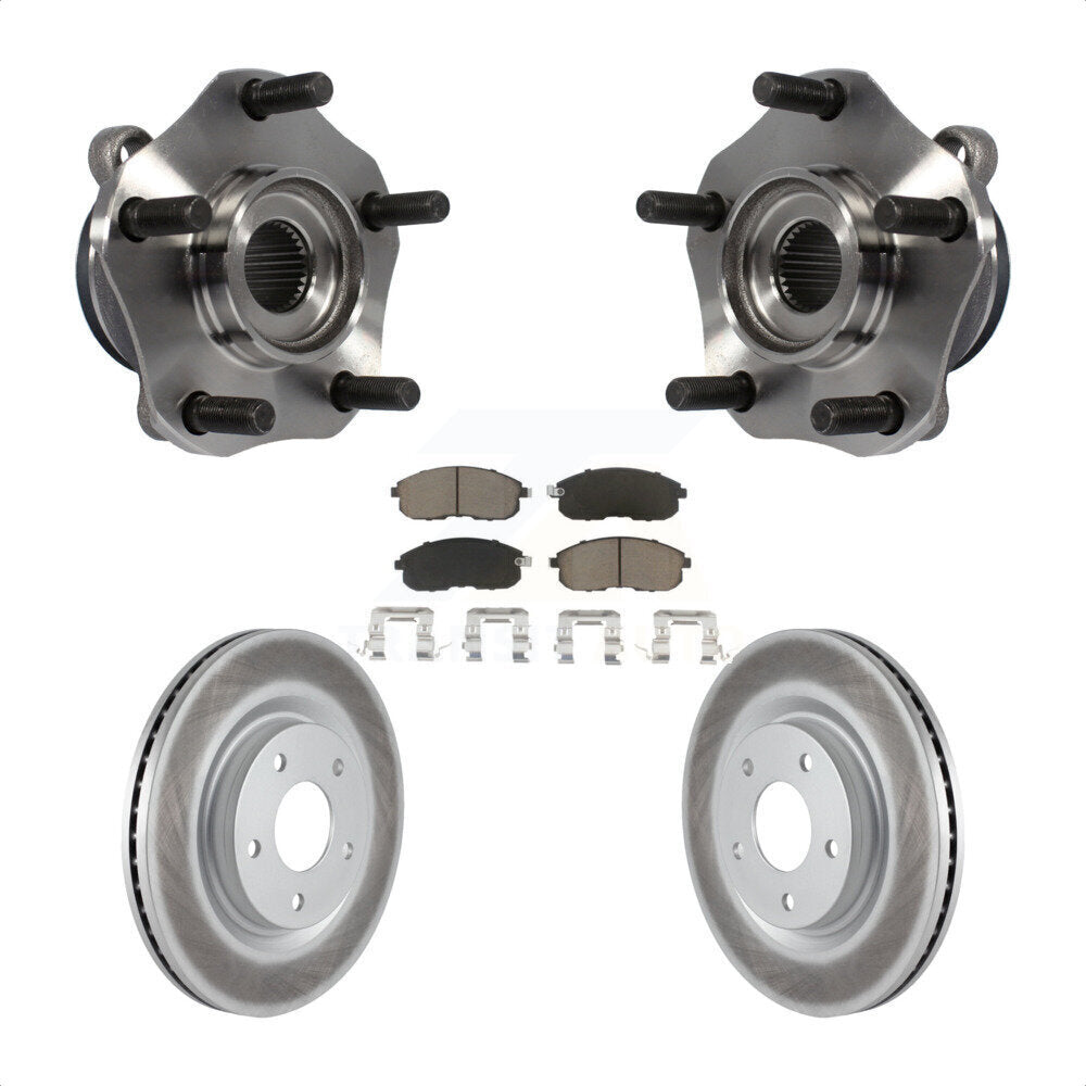 Hub Bearing Coat Brake Rotor Pads Front Kit For 17-19 Nissan Sentra Turbocharged