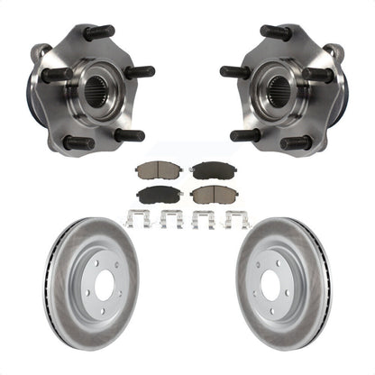 Hub Bearing Coat Brake Rotor Pads Front Kit For 17-19 Nissan Sentra Turbocharged