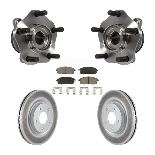 Hub Bearing Coat Brake Rotor Pads Front Kit For 17-19 Nissan Sentra Turbocharged