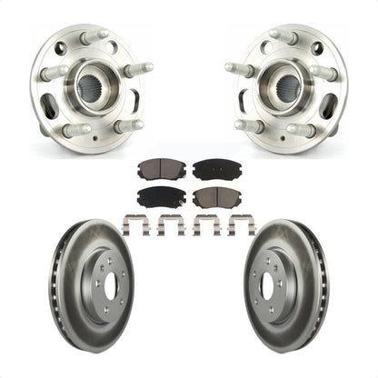 Hub Bearing Coated Brake Rotor & Pad Front Kit For Chevrolet Equinox GMC Terrain