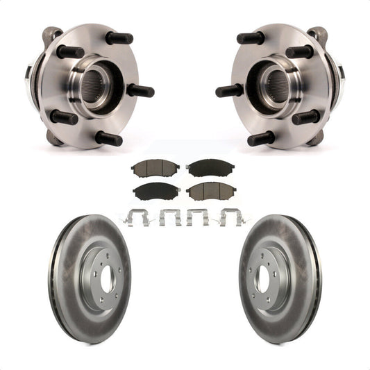 Hub Bearing Assembly Coated Disc Brake Rotor And Pad Front Kit For Nissan Murano