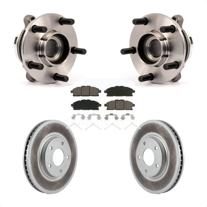 Hub Bearing Assembly Coated Brake Rotor Pad Front Kit For 2011-2017 Nissan Quest