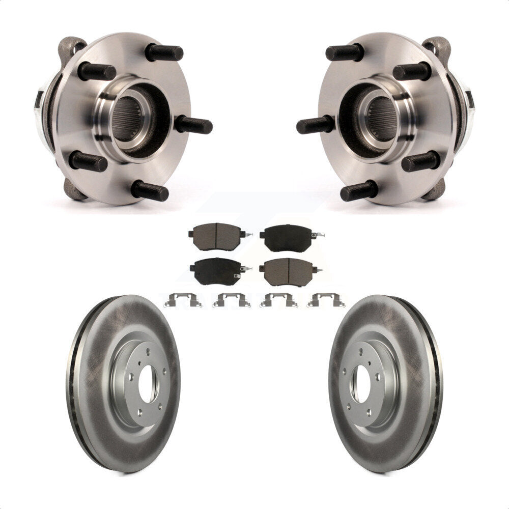 Hub Bearing Assembly Coated Disc Brake Rotor And Pad Front Kit For Nissan Murano
