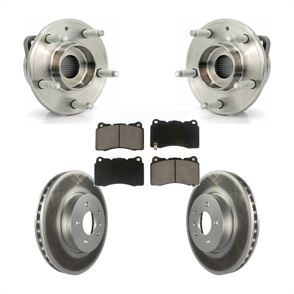 Hub Bearing Assembly Coated Disc Brake Rotor And Pads Front Kit For Cadillac ATS