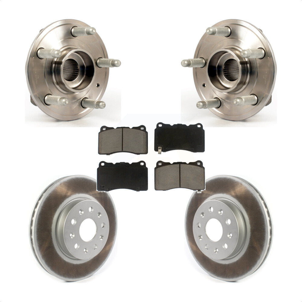 Hub Bearing Coat Brake Rotor Pad Front Kit For Cadillac CTS With Brembo Calipers