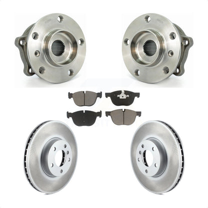 Hub Bearing Assembly Coated Disc Brake Rotors And Pads Front Kit For BMW X5 X6