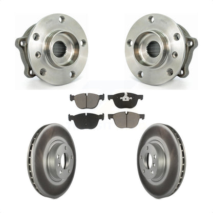 Hub Bearing Coated Disc Brake Rotor Pad Front Kit For BMW X5 X6 M12 X 1.5 Thread