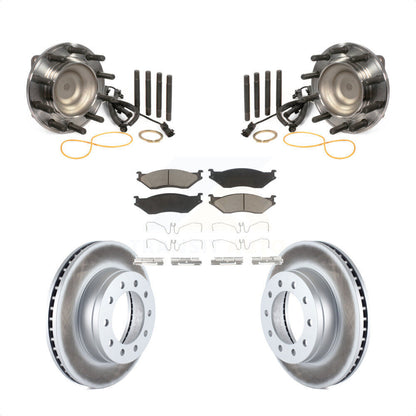 Hub Bearing Coat Brake Rotor Pad Front Kit For Ford F-450 Super Duty F-550 4 X 2