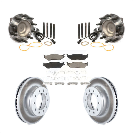 Hub Bearing Coat Brake Rotor Pad Front Kit For Ford F-450 Super Duty F-550 4 X 2
