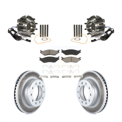 Hub Bearing Coat Brake Rotor Pad Front Kit For Ford F-450 Super Duty F-550 4 X