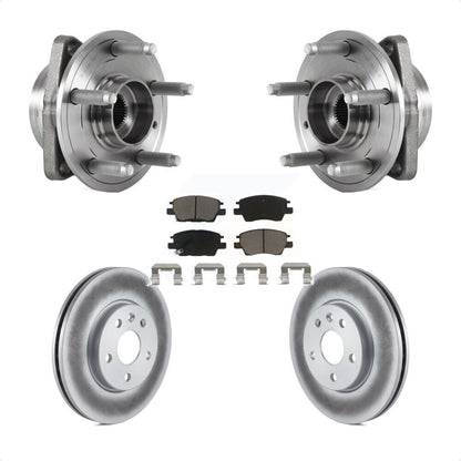 Hub Bearing Coated Brake Rotor & Pads Front Kit For Chevrolet Cruze Volt Bolt EV