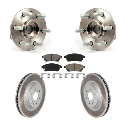 Hub Bearing Assembly Coated Brake Rotor Pad Front Kit For Cadillac SRX Saab 9-4X